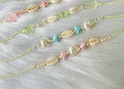 Mixed Seashell Charms Bracelet