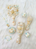 Mermaid Mirror with Floral Trim - Square