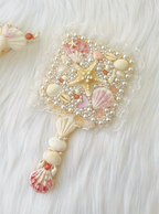 Mermaid Mirror with Floral Trim - Square