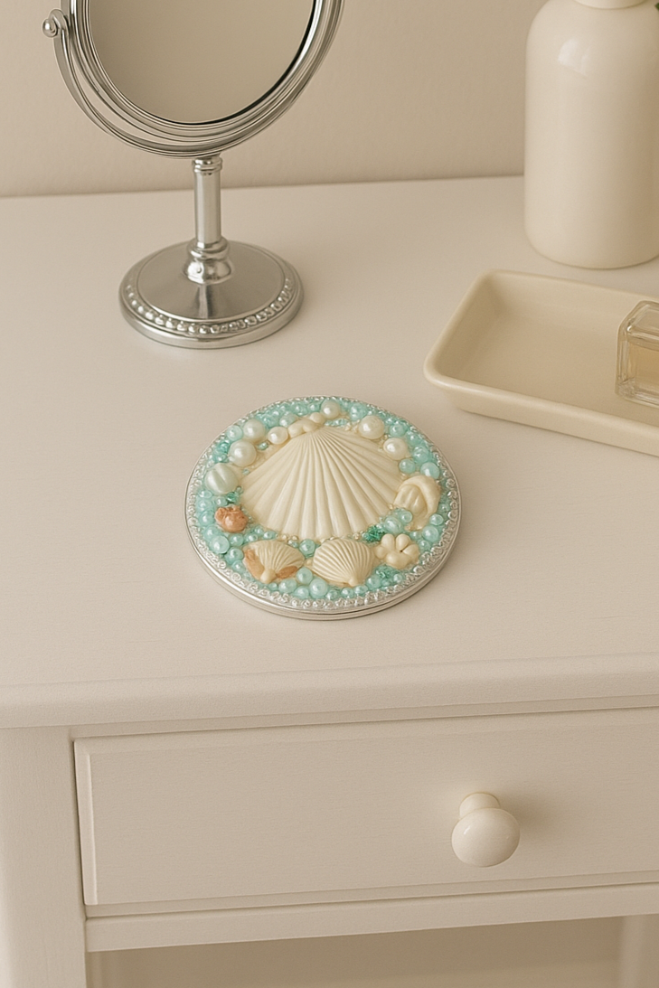 Mermaid Foldable Compact Mirror - 2.8 inches