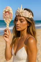 Mermaidcore Seashell Mirror - 10x6 inches