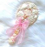 Mermaidcore Seashell Mirror with Bow - 10x6 inches
