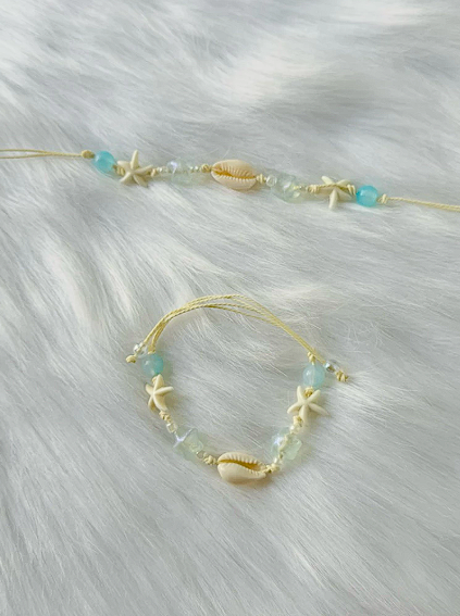 Mixed Seashell Charms Bracelet